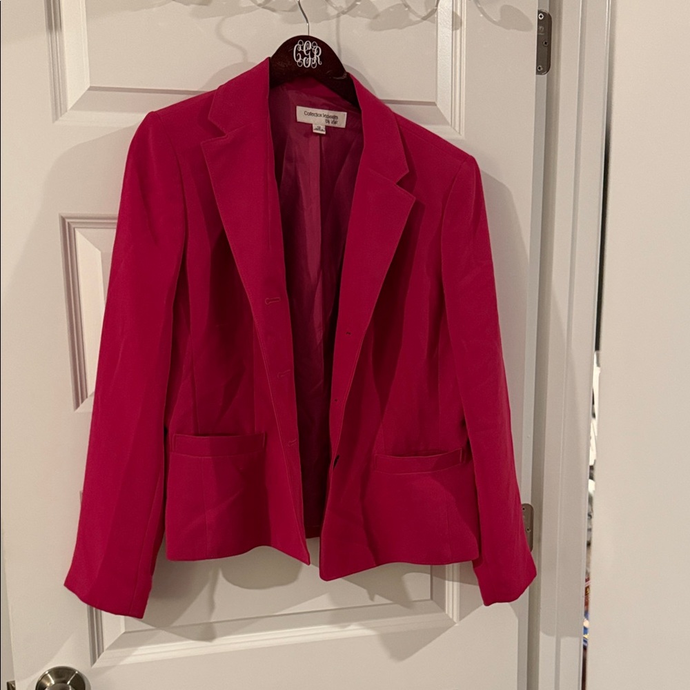 Women's Fuschia Pink Suit Blazer Jacket 12